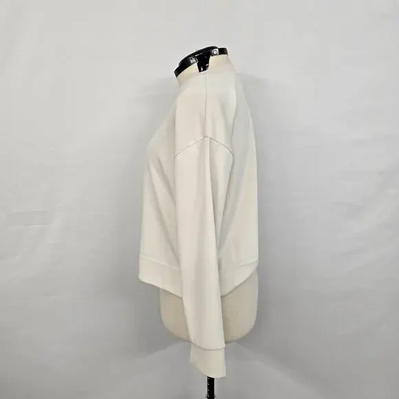 Athleta Super Soft Sweatshirt Women's L Cream Long Sleeve Crew Neck - Picture 7 of 15